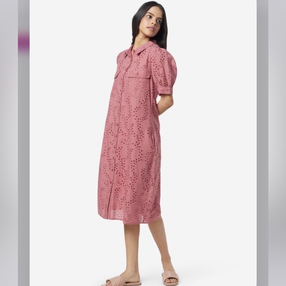 L.O.V. by Westside Persian Rose Cutout Pattern Dress